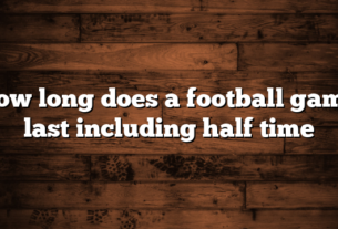 how long does a football game last including half time