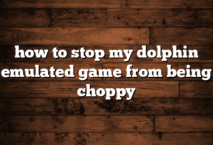 how to stop my dolphin emulated game from being choppy