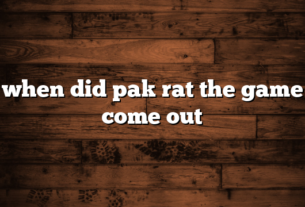 when did pak rat the game come out