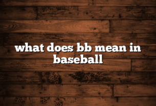 what does bb mean in baseball