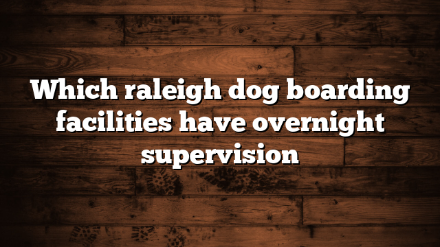 Which raleigh dog boarding facilities have overnight supervision