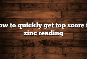 how to quickly get top score in zinc reading