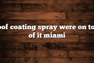 roof coating spray were on top of it miami